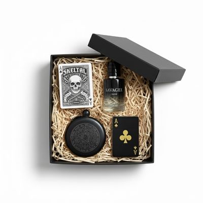 ست هدیه مردانه | پاسور + فندک + ادکلن + هیپ فلاکس