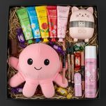 پک هدیه زنانه لاکچری | عروسک + بخور سرد + آرایشی