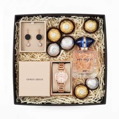 پک کادوی خاص زنانه | ساعت + بدلیجات + ادکلن