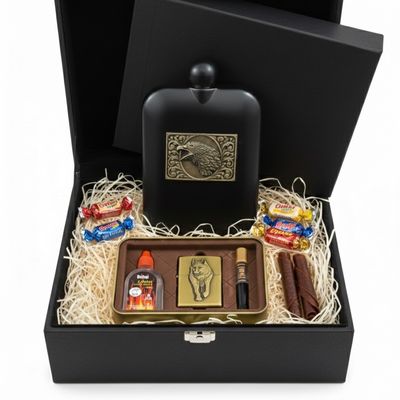 ست هدیه مردانه | فندک + هیپ فلاکس