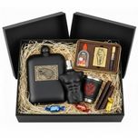 ست کادو لاکچری مردانه | فندک بنزینی + هیپ فلاکس + ادکلن