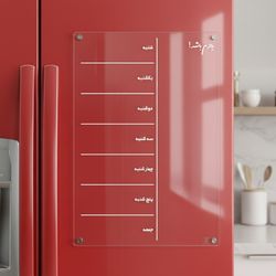 وایت‌برد پلنر شفاف داچوب مدل برنامه ریزی / آهنربایی کد 12 سایز 30x20 سانتی‌متر