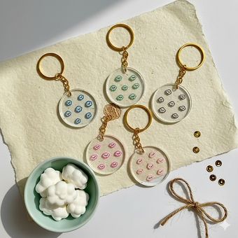 جاکلیدی های رزینی فانتزی طرح ابر