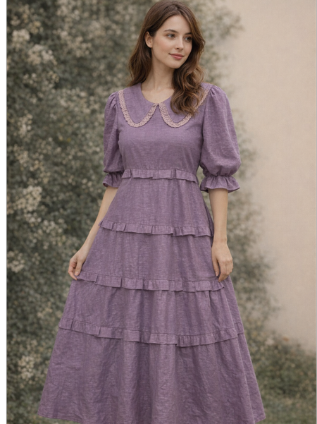 پیراهن بلند دخترانه یاسی شاینی