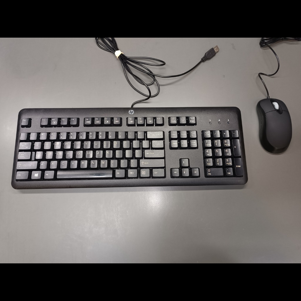 کیبورد اچ‌پی مدل KU-1156 همراه موس با سیم (استوک)