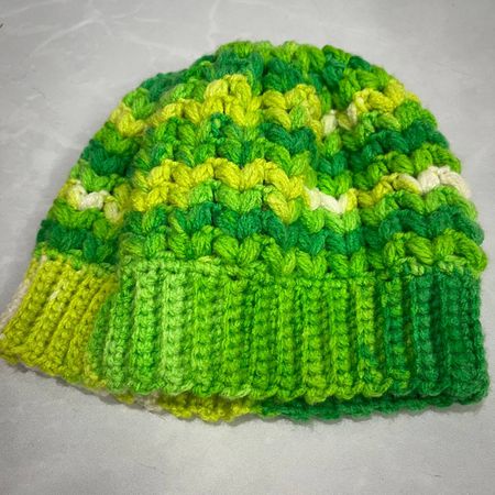 کلاه بافت زمستانه رنگ سبز دستبافت