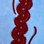 هدبند بافت نیم دایره قرمز