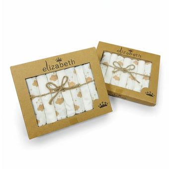 دستمال دست و صورت 7 عددی الیزابت | ضد حساسیت، آبگیری بالا و مناسب از بدو تولد