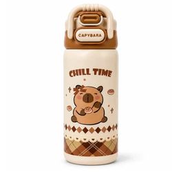 فلاسک آب سمور کاپی‌بارا (Capybara) | استیل 316 ضدزنگ، 8 ساعت حفظ دما و درب قفل‌دار