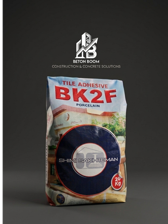 چسب کاشی و سرامیک پودری شیمی ساختمان BK2F طوسی