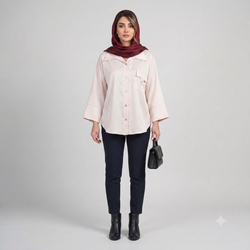 شومیز بزایاغ قواره دار سلنا _ کد23034