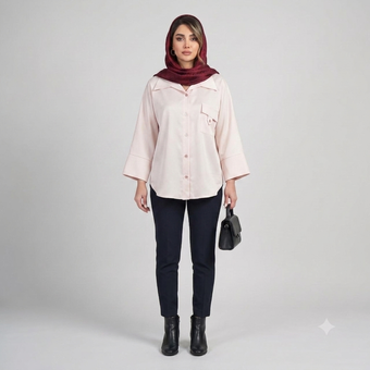 شومیز بزایاغ قواره دار سلنا _ کد23034