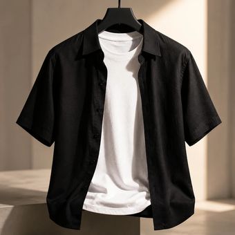 پیراهن لش بیسیک مازراتی مشکی پارچه ریزشی | اولد مانی