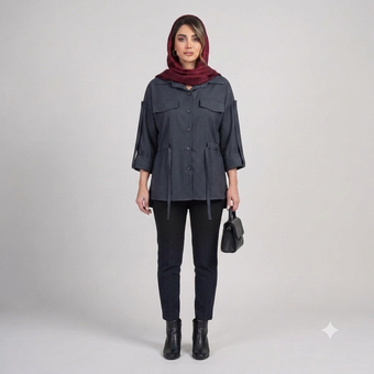 شومیز بزایاغ گتر دار قواره دار دلبر _ کد 23036