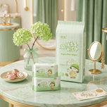 دستمال مرطوب مینی QIAN HUI مدل Mini Wet Wipes مدل دختر سبز پاستلی