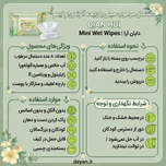 دستمال مرطوب مینی QIAN HUI مدل Mini Wet Wipes دایناسوری سبز