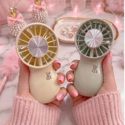 پنکه جتی دستی مینی طرح اسپادر سه سرعته دارای دو رنگ کرم و سبز سدری