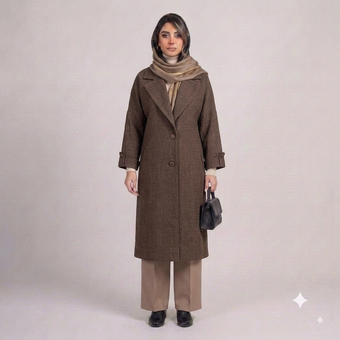 مانتو لینن شانتون ساواش _ قواره دار_ کد 4076