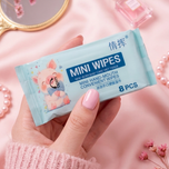 دستمال مرطوب مینی QIAN HUI مدل Mini Wet Wipes طرح خوک کیوت