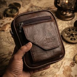 کیف مردانه دوشی مینی چرمی