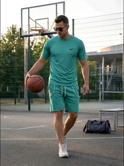 ست ورزشی مردانه ست تیشرت و شلوارک مردانه طرح nike