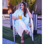 پانچو (حوله ساحلی) با رنگ بندی آبی روشن - شمار0 105/01