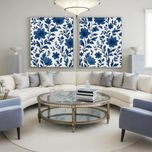 طرح‌ شکوفه‌های آبی