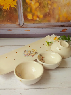 اردو خوری سرامیکی طرح فرشته طلا کوب شده