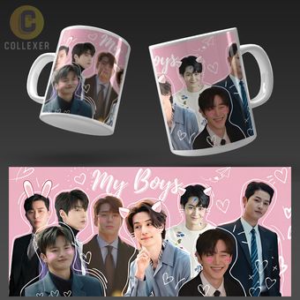 ماگ طرح بازیگران کره ای - کد 01 (سفید ، مشکی ، حرارتی)