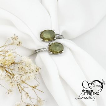 انگشتر نقره 925 عیار سنگ الکساندریت کد 18005