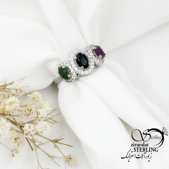 انگشتر نقره سنگ اصل با عیار925 کد 18157