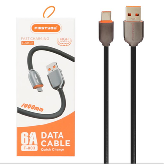کابل شارژ  usb-بهusb-c فرست یو مدل F-003 به طول 1 متر