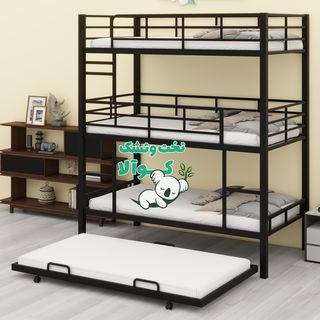 تخت خواب سه طبقه مهماندار (4نفره) تمام فلز کوالا
