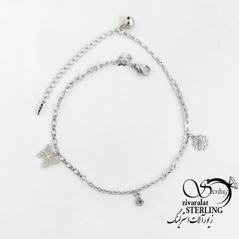 پابند سفید برند ژوپینگ آویز پروانه کد 18318