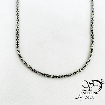 زنجیر نقره کرال مربع عیار925 کد 18473
