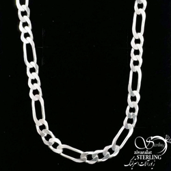 زنجیر (گردنبند) کارتیر درشت با نقره 925 عیار کد 18474