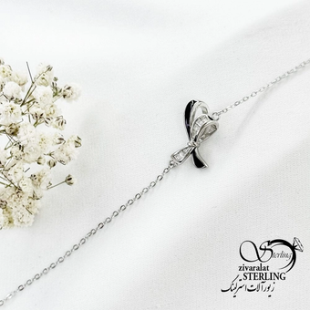 دستبند نقره پاپیونی عیار925 کد 18479