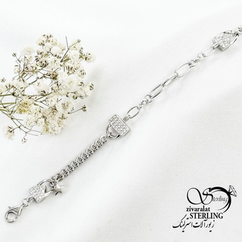 دستبند نقره کلاسیک با عیار925 کد 18484