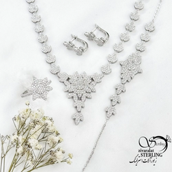 سرویس نقره 925 عیار ساخت ایتالیا طرح کلاسیک کد 18532