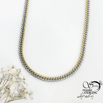 زنجیر کارتیر دو رنگ برند استیل کد 18670