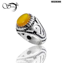 انگشتر شرف الشمس ساخت ایتالیا نقره مردانه کد 1893