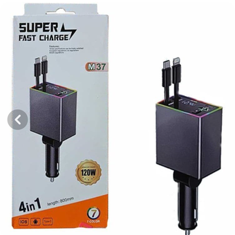 شارژر ماشین هوشمند 4 کاره 120 واتی Super Fast Charge M37