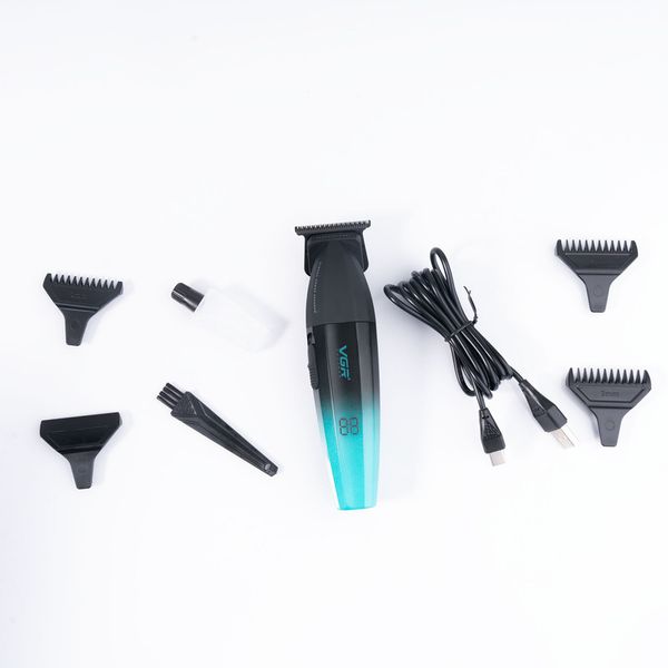 ماشین اصلاح موی سر و صورت وی جی ار مدل V-906، اصلاح به صورت صفر زن، خط زن، منبع انرژی باتری، تکنولوژی اصلاح به صورت تریمر، مدت ز
