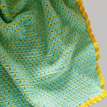 پتو/ شال مبل قلاب بافی مدل دوگانه