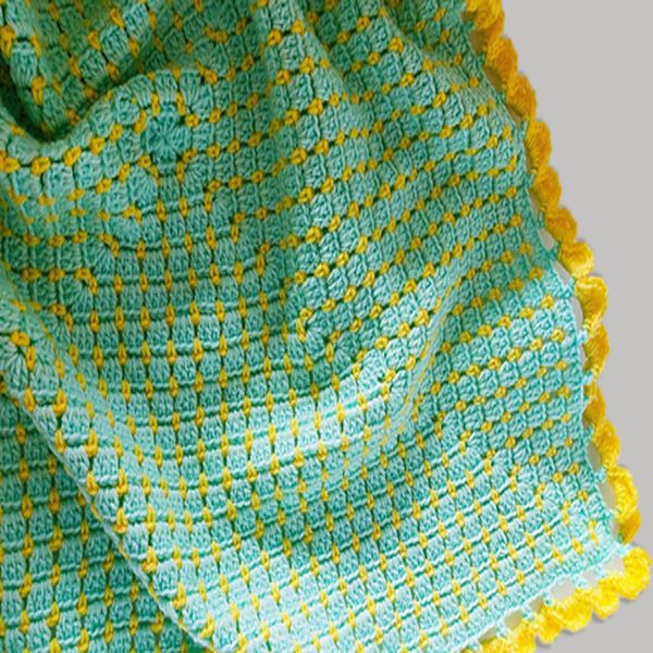 پتو/ شال مبل قلاب بافی مدل دوگانه