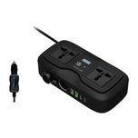 اینورتر و شارژر فندکی خودرو 200 وات / گرین لاین مدل GC-233