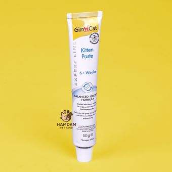خمیر بچه‌گربه جیم کت GimCat Kitten Paste – مناسب از 6 هفتگی به بالا، 50 گرمی