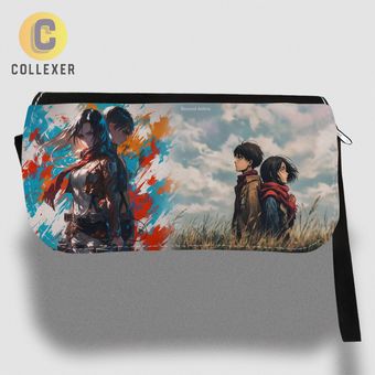 کیف دستی و جامدادی انیمه اتک آن تایتان طرح ارن و میکاسا (Attack on Titan Eren - Mikasa) – کد 01
