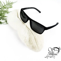 عینک دودی مربعی مشکی کد 19037