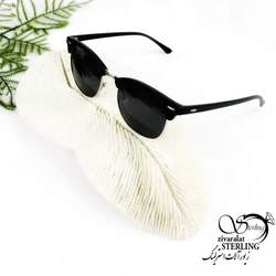 عینک دودی نیم دایره مشکی (کلاسیک) کد 19041